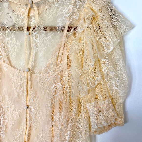 Free People Secret Admirer Blouse In Eggnog - Picture 5 of 16